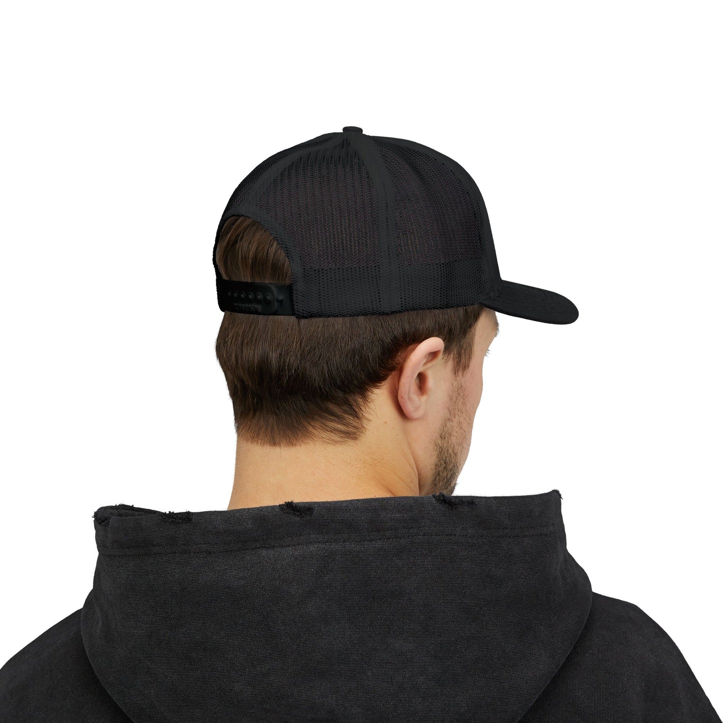 Red 'Stang - Snapback Trucker Cap - Big Block Garage Design