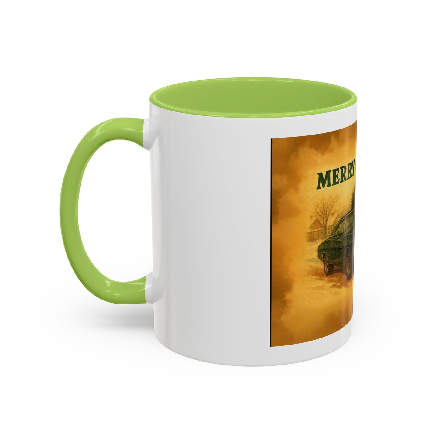 Merry Christmas Santa with 1968 Dodge Charger Mug | Accent Coffee Mug