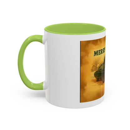 Merry Christmas Santa with 1968 Dodge Charger Mug | Accent Coffee Mug