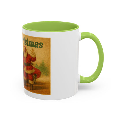 Vintage Santa with Christmas Tree and Chevrolet Chevelle Mug | Accent Coffee Mug