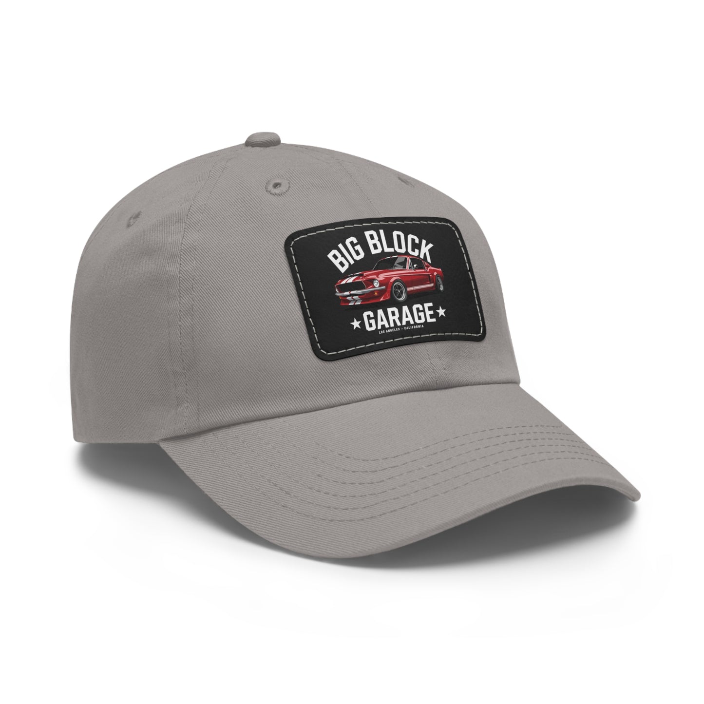 Big Block Garage Dad Hat with Leather Patch | Classic Muscle Car Logo