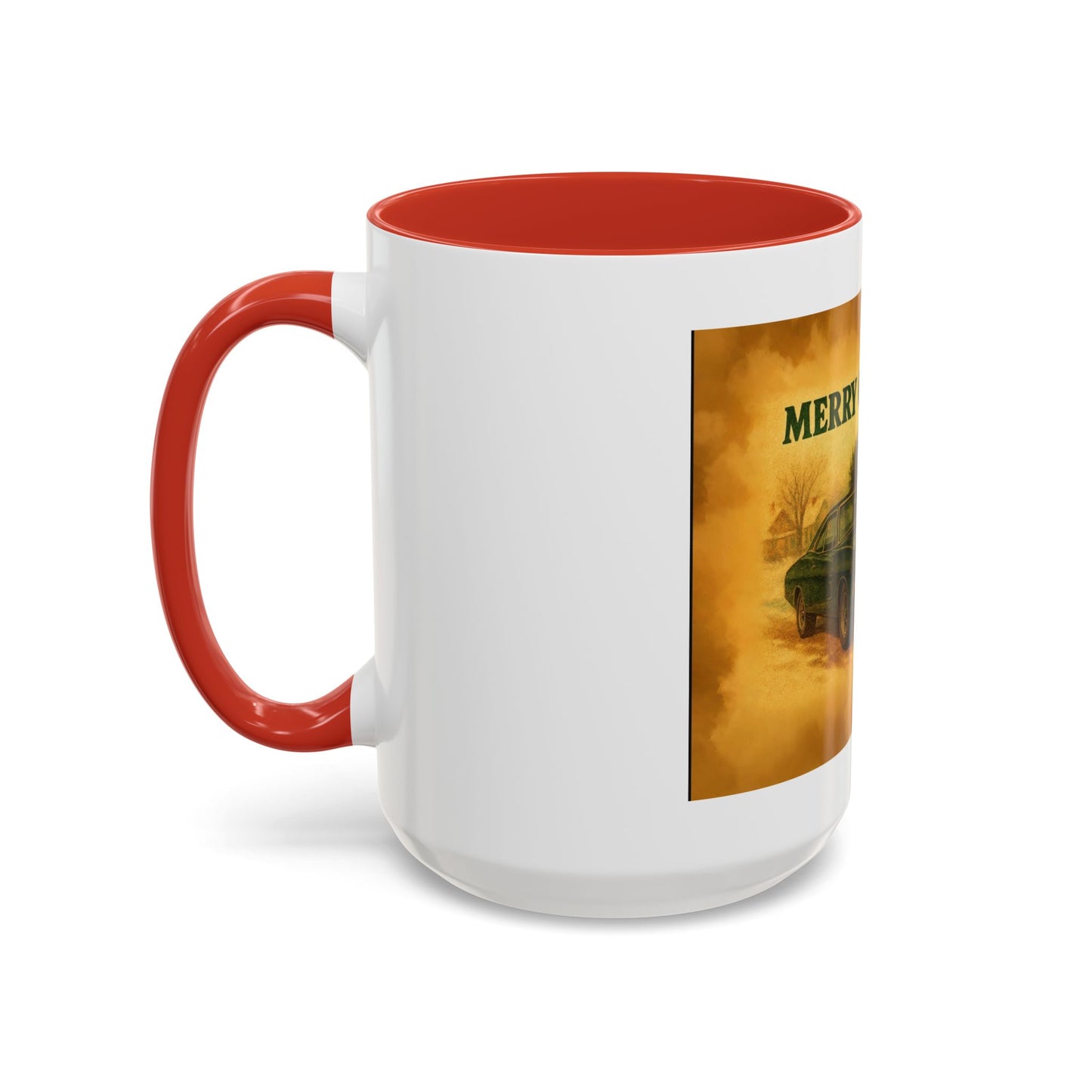 Merry Christmas Santa with 1968 Dodge Charger Mug | Accent Coffee Mug