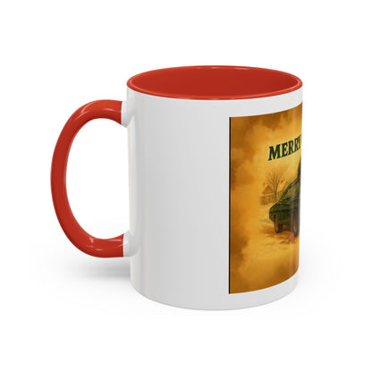 Merry Christmas Santa with 1968 Dodge Charger Mug | Accent Coffee Mug
